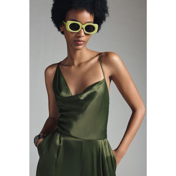 Anthropologie Wide Leg Silky Jumpsuit - Size 10 New - Picture 5 of 5